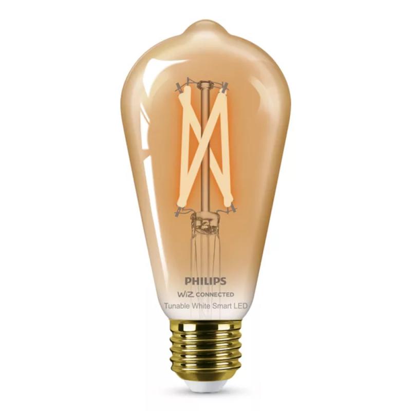 Philips WIZ  E27 Smart Edison Filament Lampe ST64  warm- bis kaltweiße Licht 7 W (entspr. 50 W)