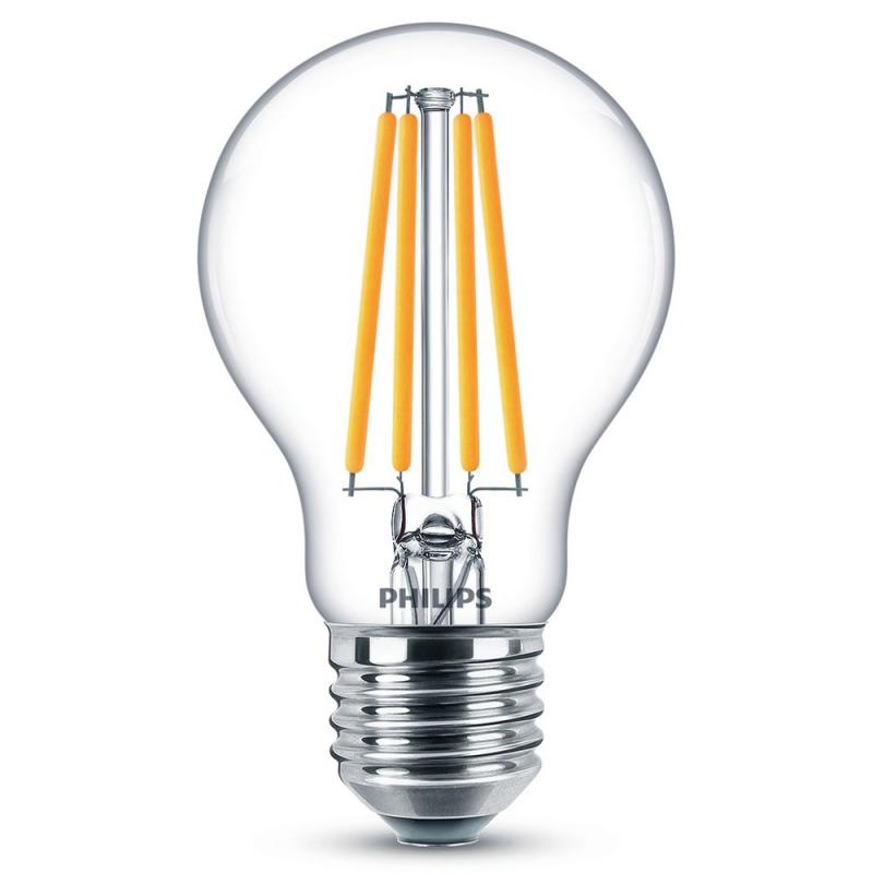 10er Pack PHILIPS E27 klare sparsame LED Filament Lampe 7W wie 60W 2700K warmweißes Licht