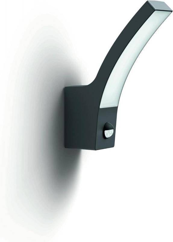 Philips myGarden LED Außenwandleuchte Splay mit Bewegungsmelder Anthrazit warmweißes Licht