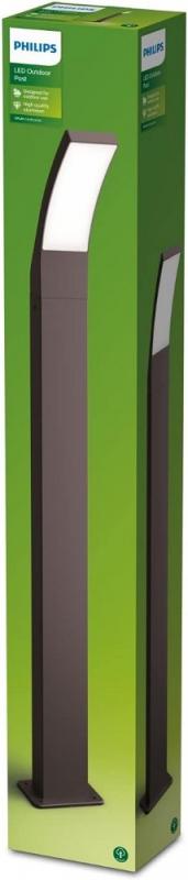 96cm Philips LED Wegeleuchte Splay Anthrazit warmweißes Licht 2700K