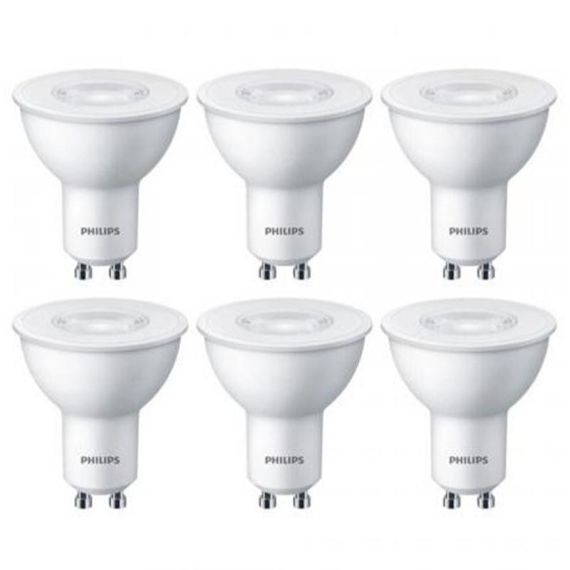 6er Pack Philips GU10 CorePro LED Strahler 4.7W wie 50W 3000K warmweißes Licht schmaler Abstrahlwinkel mit 36 Grad