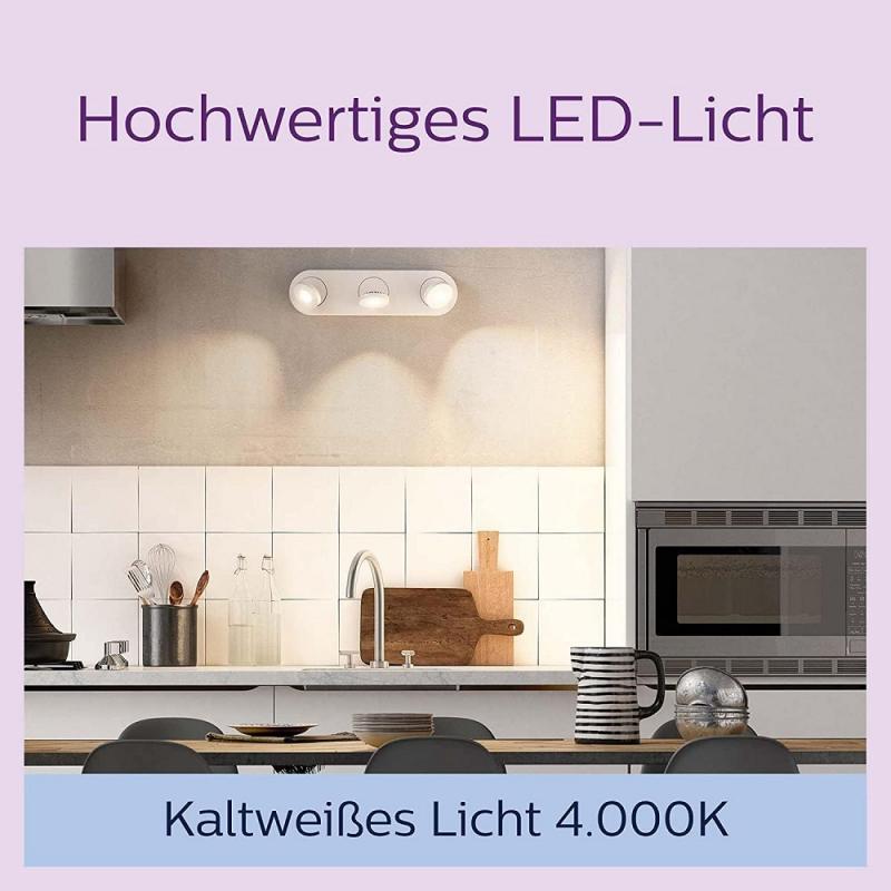 6er Pack Philips LED Strahler 36°-Ausstrahlwinkel 3,5W wie 35W neutralweißes Licht mit 4000K