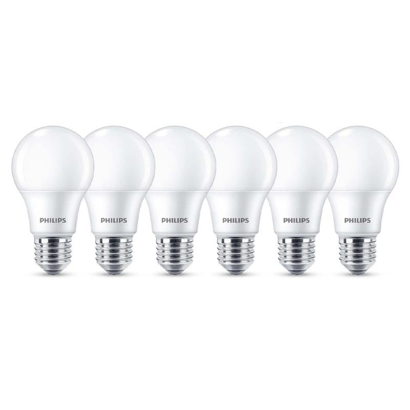 PHILIPS E27 6er PackLED-Lampen 8W wie 60W Warmweißes Licht 2700k