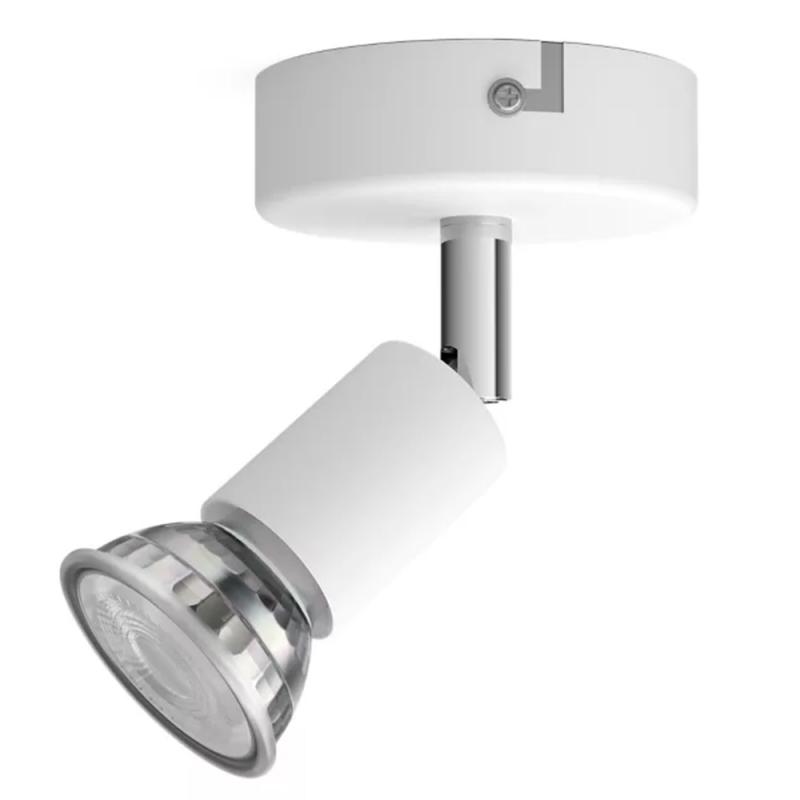 Philips 1er Limbali Decken-/Wandspot in Weiß mit 1 x GU10 Fassung IP20 - GU10 Leuchtmittel nicht enthalten