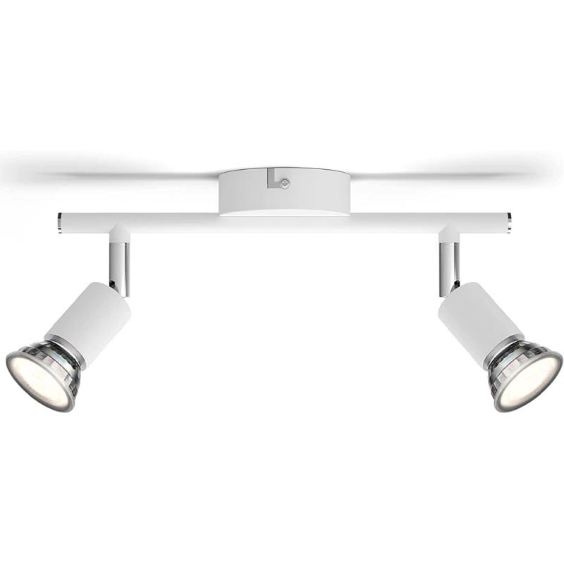 Philips 2er Limbali Decken-/Wandspot in Weiß matt mit 2 x GU10 Fassung IP20 - GU10 Leuchtmittel nicht enthalten
