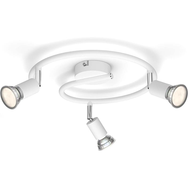 Philips 3er Limbali Deckenstrahler in Weiß mit 3 x GU10 Fassung IP20 - GU10 Leuchtmittel nicht enthalten