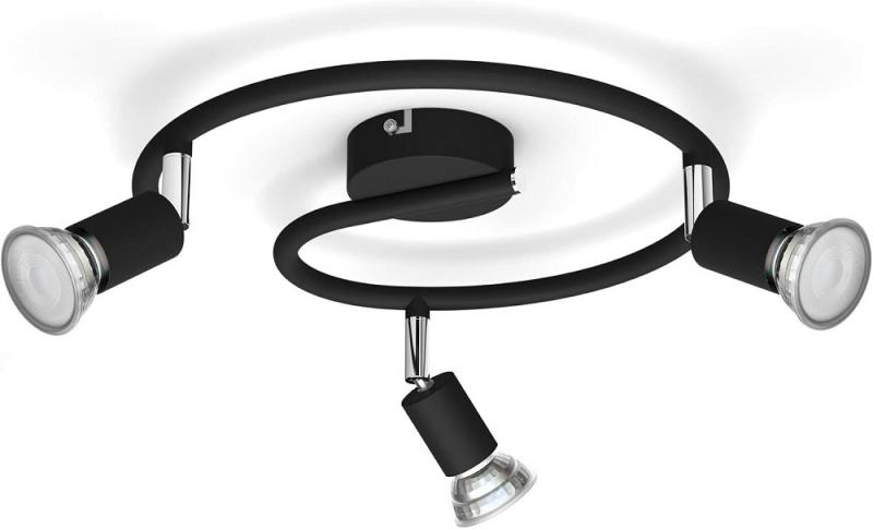 Philips 3er Limbali Deckenstrahler in Schwarz mit 3 x GU10 Fassung IP20 - GU10 Leuchtmittel nicht enthalten