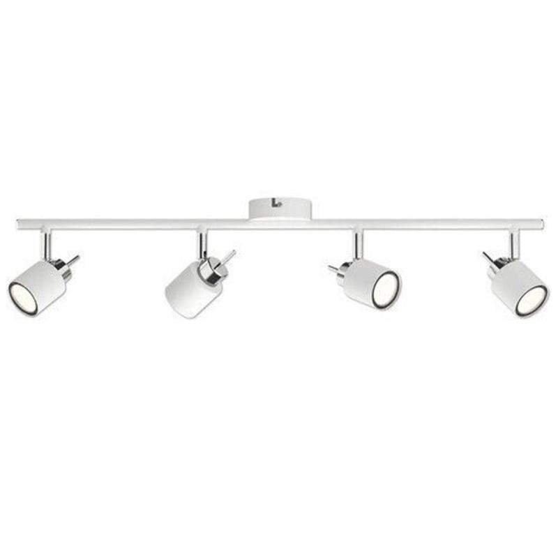 Philips 4er Meranti Deckenstrahler in Weiß mit 4 x GU10 Fassung IP20 - GU10 Leuchtmittel nicht enthalten