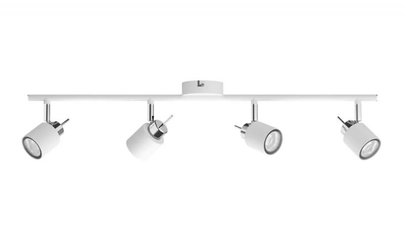 Philips 4er Meranti Deckenstrahler in Weiß mit 4 x GU10 Fassung IP20 - GU10 Leuchtmittel nicht enthalten