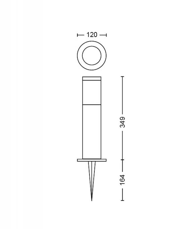 Philips NV Wegeleuchte Utrecht  Starter Set wrmweißes Licht IP44
