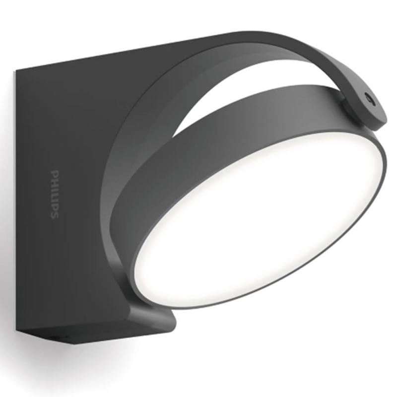 Philips Outdoor Wandleuchte Mimosa in Anthrazit mit neutralweißem Licht IP44