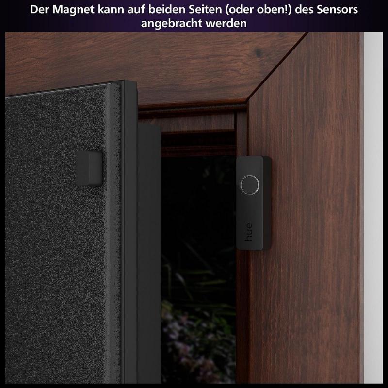 2er PHILIPS Hue Secure Tür-/Fensterkontakt Sensor Batteriebetrieb - steuerbar via App, kompatibel mit Amazon Alexa