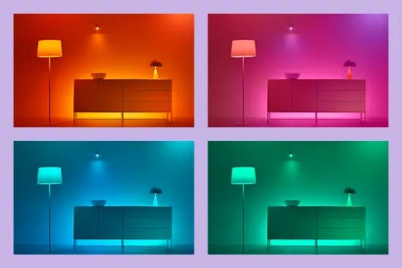WIZ Smarter 3-flammiger RGB LED Deckenstrahler Imageo rund in Weiß WLAN/Wi-Fi Tunable White