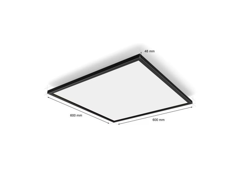 Philips Hue White Ambiance Panelleuchte Aurelle/ Zigbee oder Bluetooth in Schwarz 60x60cm