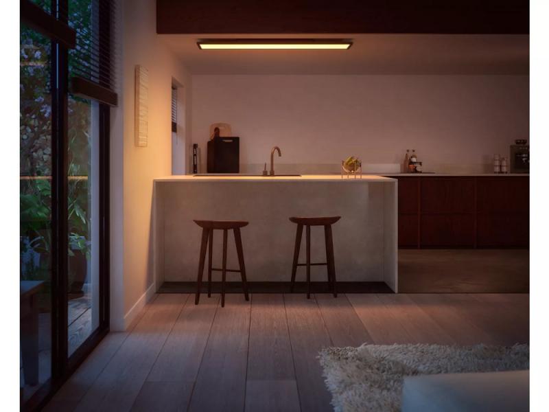 Philips Hue White Ambiance Panelleuchte Aurelle 120x30cm / Zigbee oder Bluetooth in Schwarz