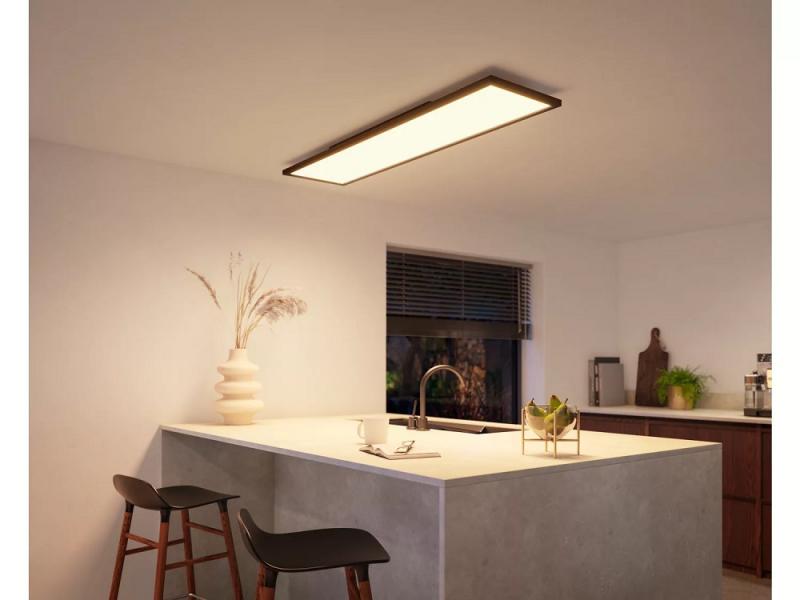 Philips Hue White Ambiance Panelleuchte Aurelle 120x30cm / Zigbee oder Bluetooth in Schwarz