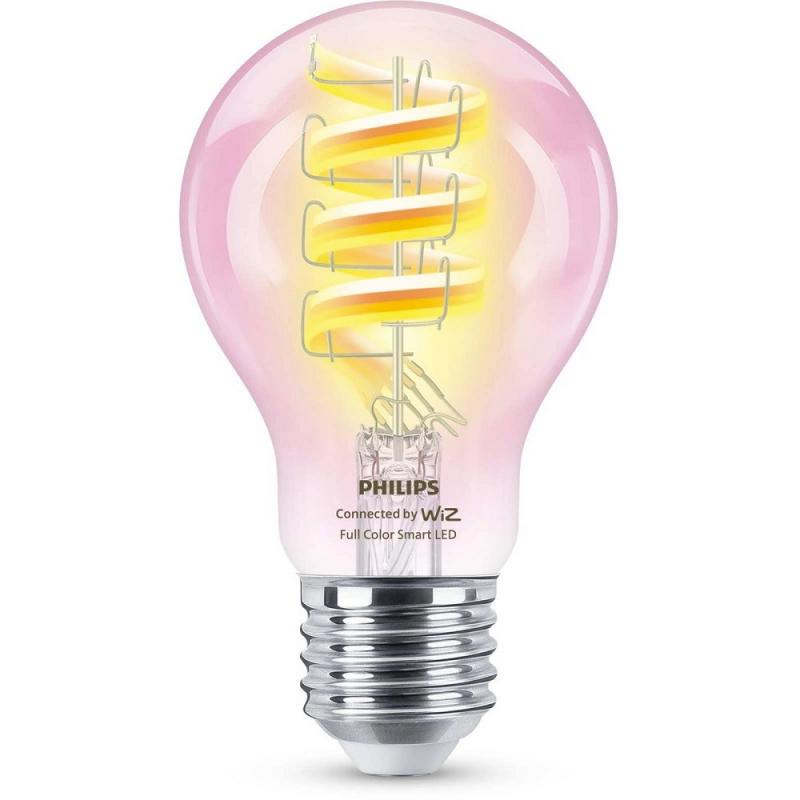 Philips WiZ Smart LED-RGB-Filament A60 E27 6,3W wie 40W 470lm 2200–6500K dimmbar WiFi Bluetooth