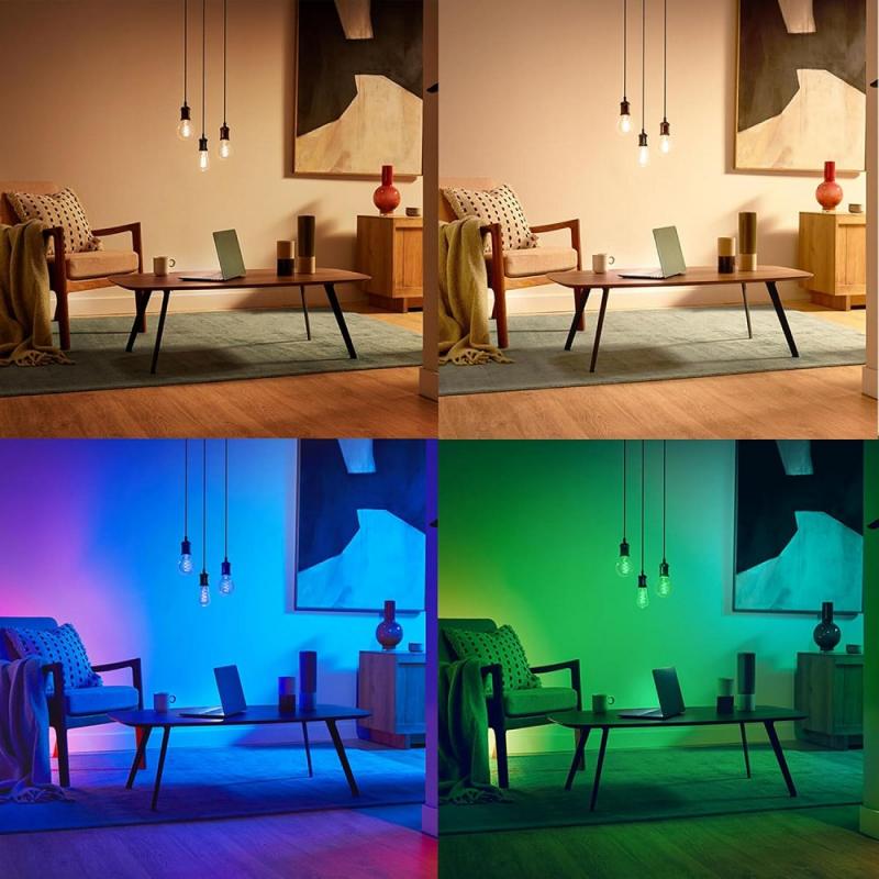 Philips WiZ LED Lampe E27 ST64 6,3W RGB+CCT Smart WiFi Filament