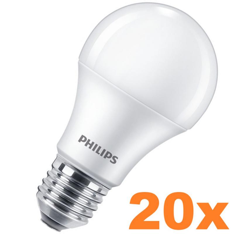 20er Vorteilspack Helle Philips E27 LED CorePro LED Lampe 10W wie 75W 2700K warmweißes Licht