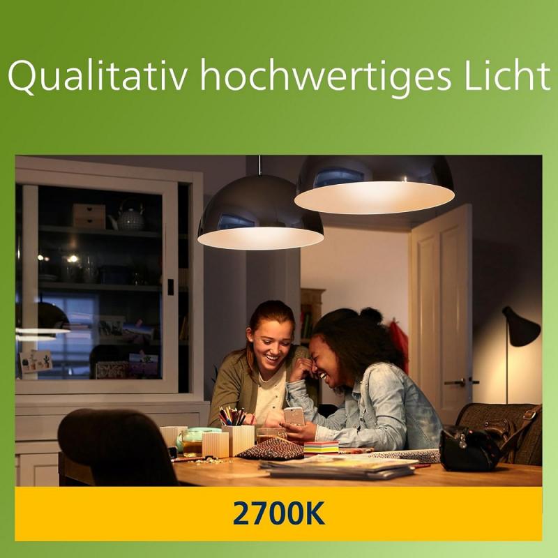 PHILIPS Classic E27 Ultra Efficientes LED Leuchtmittel 7,3W wie 100W warmweißes Licht in trendiger Filamentoptik 2700K