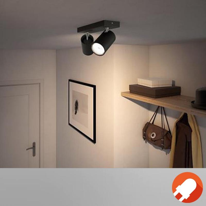 Besonders effizienter PHILIPS GU10 LED Strahler 2,1W wie 50W warmweißes Licht 2700K mit 36 ° Ausstrahlungswinkel