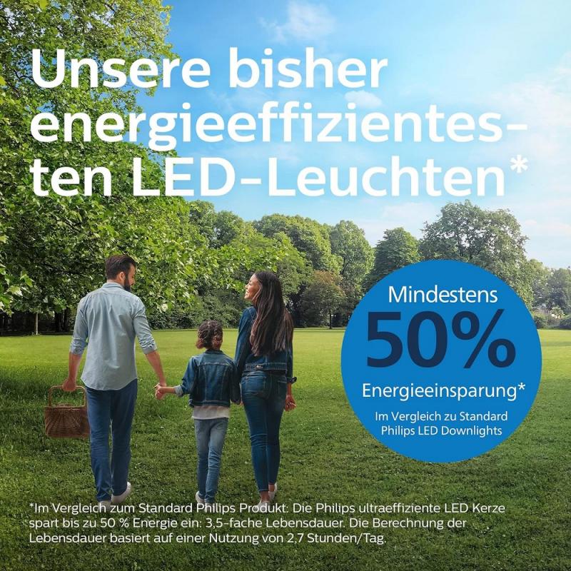 Philips Diamond Cut UE ultraeffizienter Einbauspot 2W, Einbau-Durchmesser 8 cm, weiß, 3000K