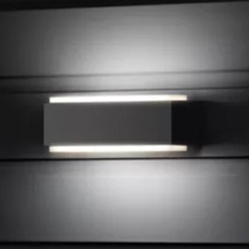 Philips Outdoor Ultra-Efficient Stratosphere Wandleuchte up/down anthrazit 3,8W, 4000K kühlweißes Licht, IP44