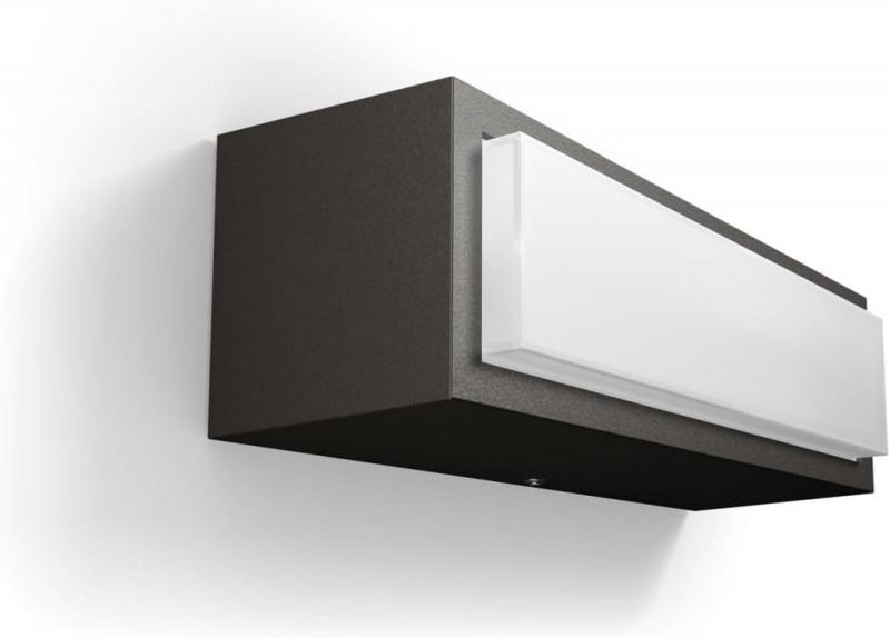 Philips Wandleuchte Stratosphere in anthrazit 3,8W warmweißes Licht, IP44