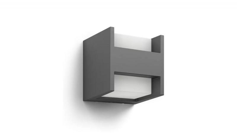 Philips Outdoor ultra effiziente Wandleuchte Arbour up&down  mit warmweißem Licht, anthrazit