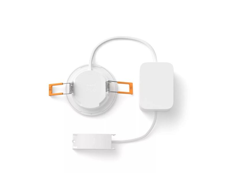 3er-Pack Philips Hue  Slim Einbauleuchte, 90 mm, Weiß & Farbiges Licht, Bluetooth kompatibel, Sprachsteuerung mit Alexa, Apple Home & Google Assistant, weiß