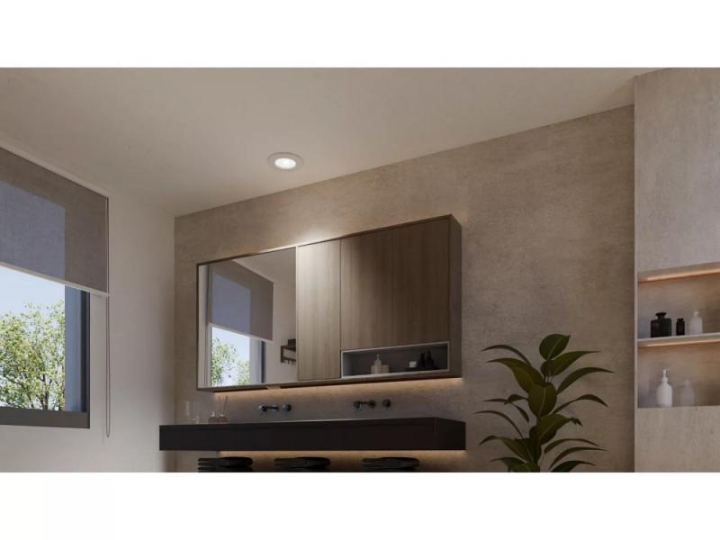 3er-Pack Philips Hue  Slim Einbauleuchte, 90 mm, Weiß & Farbiges Licht, Bluetooth kompatibel, Sprachsteuerung mit Alexa, Apple Home & Google Assistant, weiß