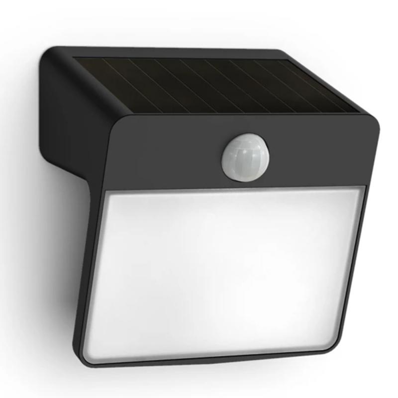 Philips Solar Wandleuchte Yarixa 2,2 W Schwarz/Weiß