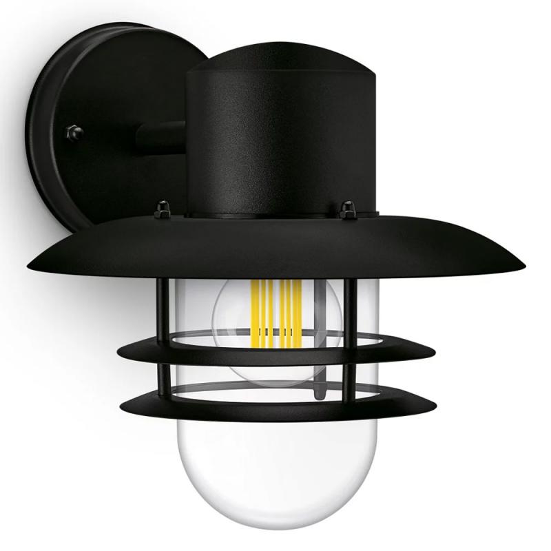 Philips Wandleuchte Inyma Schwarz im Vintagestyle-