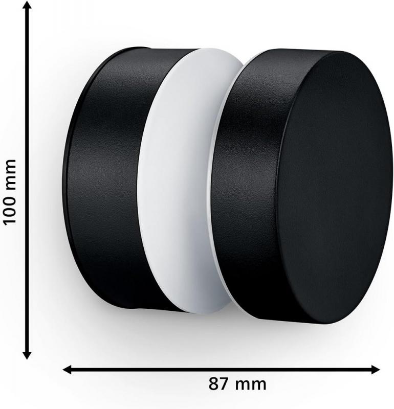 Philips Outdoor Laven Wandleuchte 6W, 4000 Kelvin kühlweißes Licht, IP44 schwarz