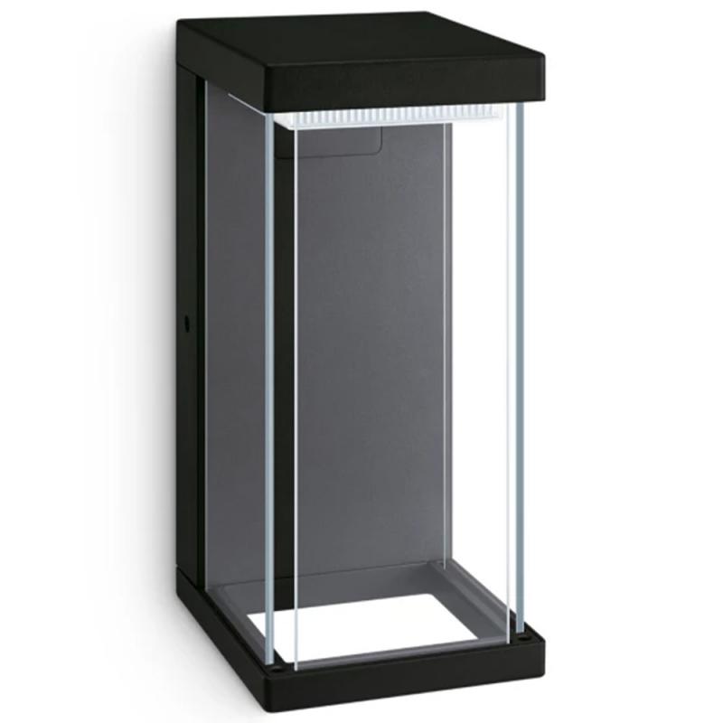 Philips Outdoor Wandleuchte Kyrie schwarz 12W, 2700 Kelvin warmweißes Licht, IP44