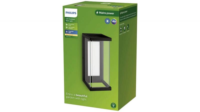 Philips Ulyzo Terrassen Wandleuchte in Schwarz - Sale