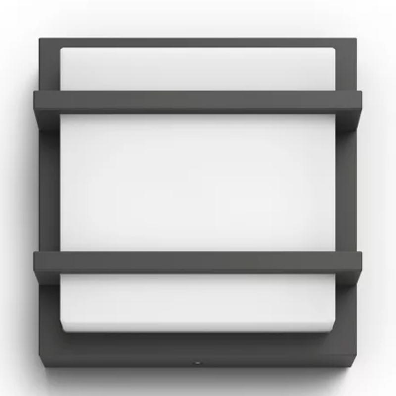 Philips Wandleuchte Petronia Ultra Efficient in Anthrazit warmweißes Licht IP44