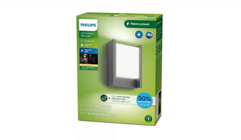 Philips Wandleuchte Arbour Anthrazit/Weiß 3,8W - warmweißes Licht