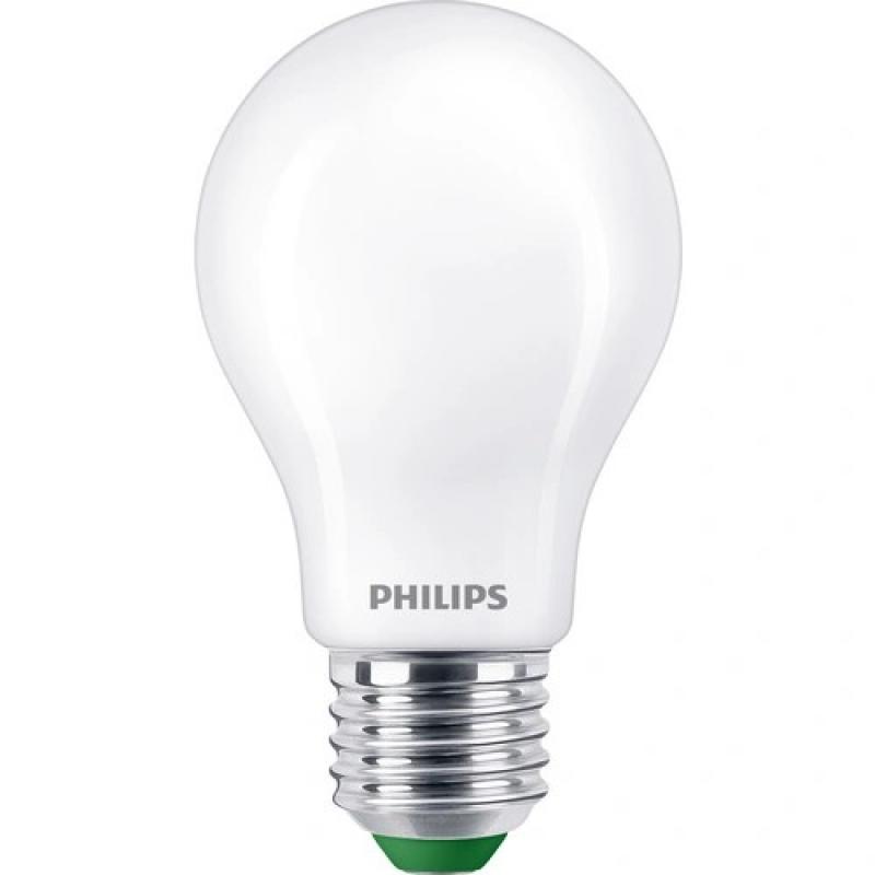 3er Set Philips LEDclassic Ultra Efficient A60 E27 4W 2700K Matt – extrem effiziente LED-Lampe wie 60 Watt