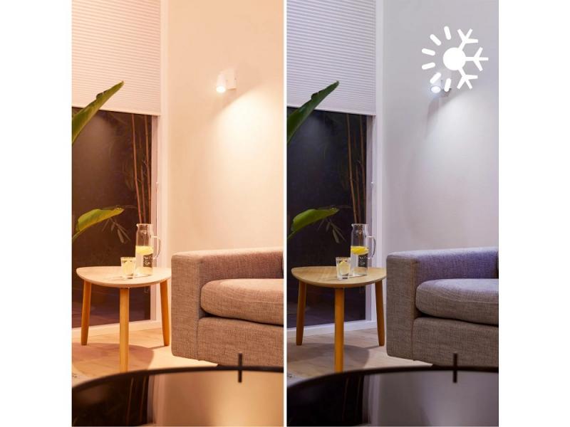 PHILIPS WiZ Smart LED GU10 4,7W wie 50W 345lm 2700–6500K dimmbar Matter Glas