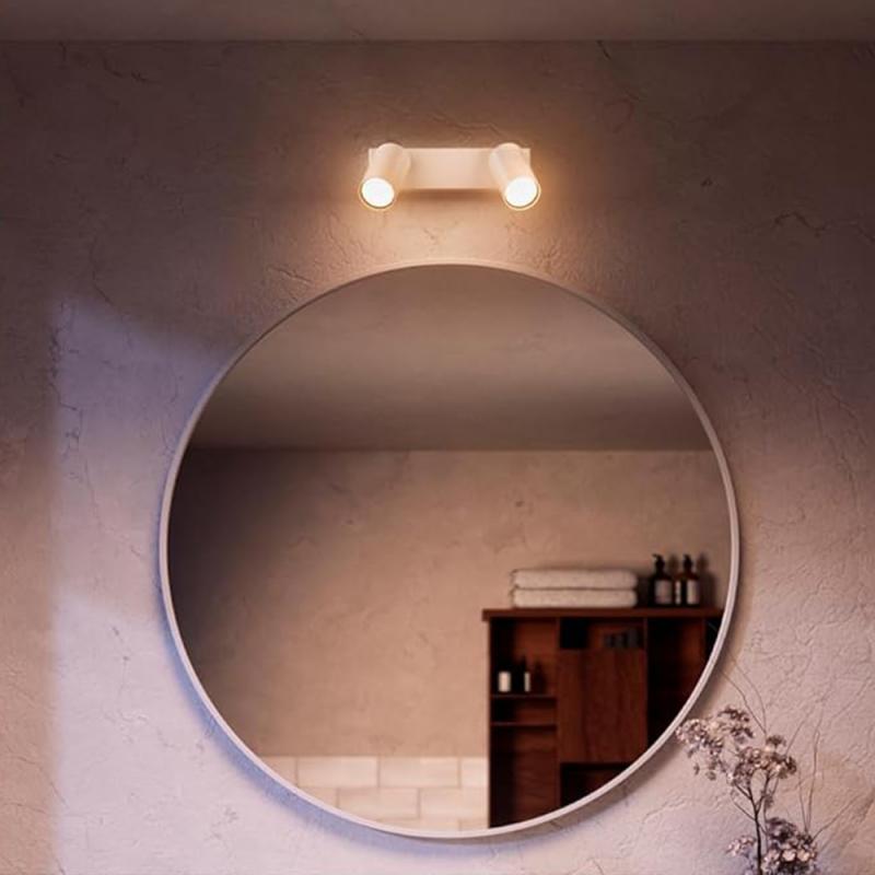 Philips 2er Idris Decken-/Wandspot in Weiß IP44 - Badezimmer geeignet, dimmbar mit 2 x GU10 Fassung