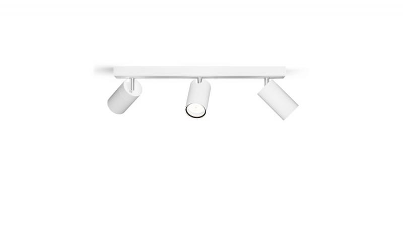 Philips 3er Idris Decken-/Wandspot in Weiß IP44 - Badezimmer geeignet, dimmbar mit 3 x GU10 Fassung