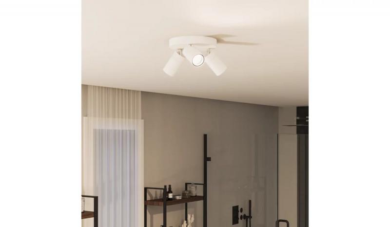 Philips 3er Deckenstrahler Idris in Weiß IP44 - Badezimmer geeignet, dimmbar mit 3 x GU10 Fassung