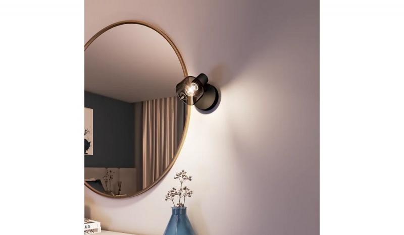 Philips 1er Sleet Decken-/Wandspot in Schwarz IP20 - E14 Fassung - aus Glas und Metall