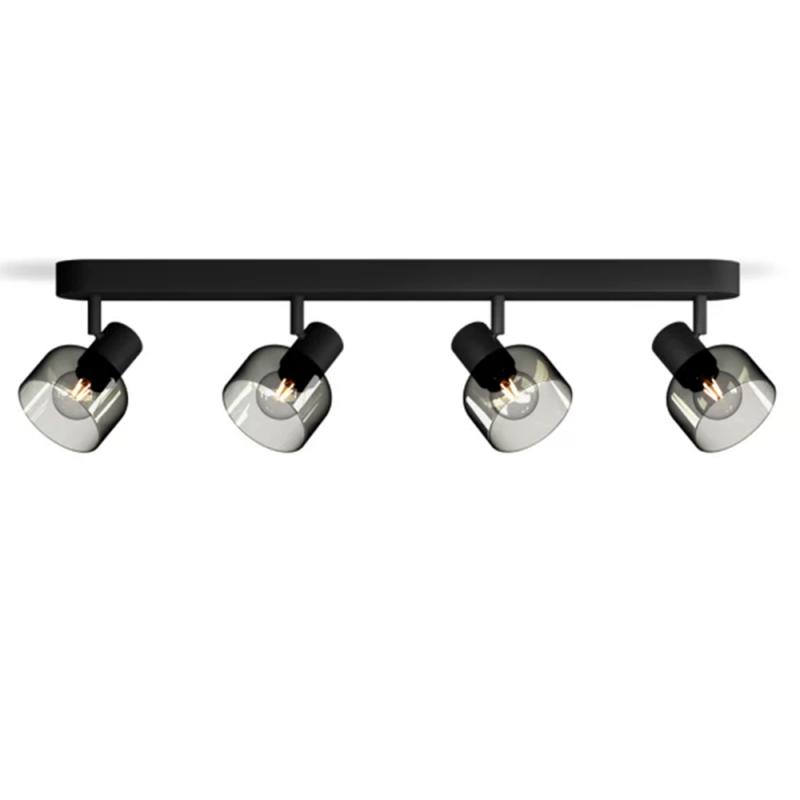 Philips 4err Sleet Deckenstrahler in Schwarz IP20 - E14 Fassung - aus Glas und Metall