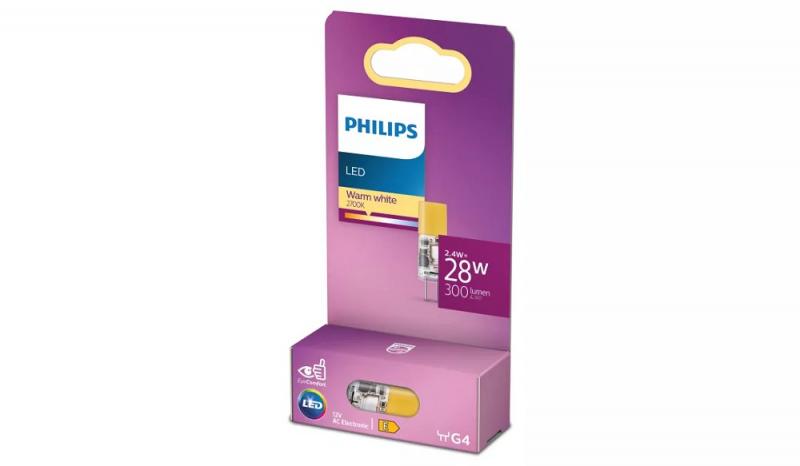 Philips G4 LED Stiftsockel Lampe 2,4W wie 28W Warmweisses Licht 2700K