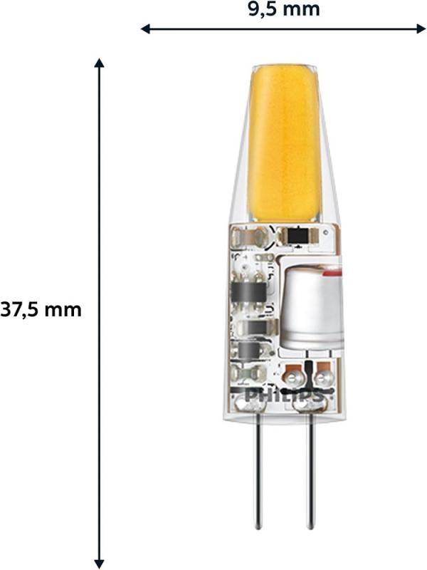 2er Set Philips LED G4 Kapsellampe 1,7W 2700K Warmweiß 200lm