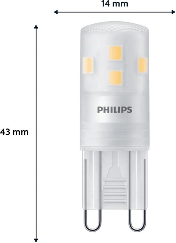 2er PACK PHILIPS LED G9 StiftsockellampeN 1,9 Watt wie 25 Watt warmweißes Licht