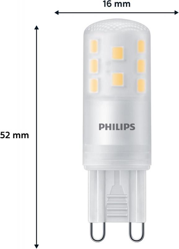 6er Set PHILIPS LED G9 Kapsel 3,7W = 40W 470lm 2700K extra warmweiß