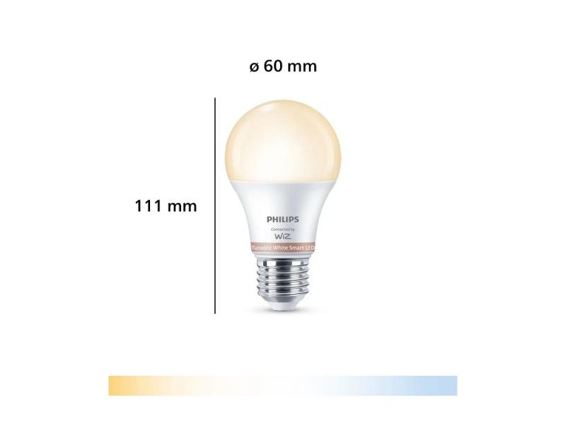 PHILIPS WiZ Smart LED A60 E27 12,5W wie 100W 1521lm 2700–6500K dimmbar Matter